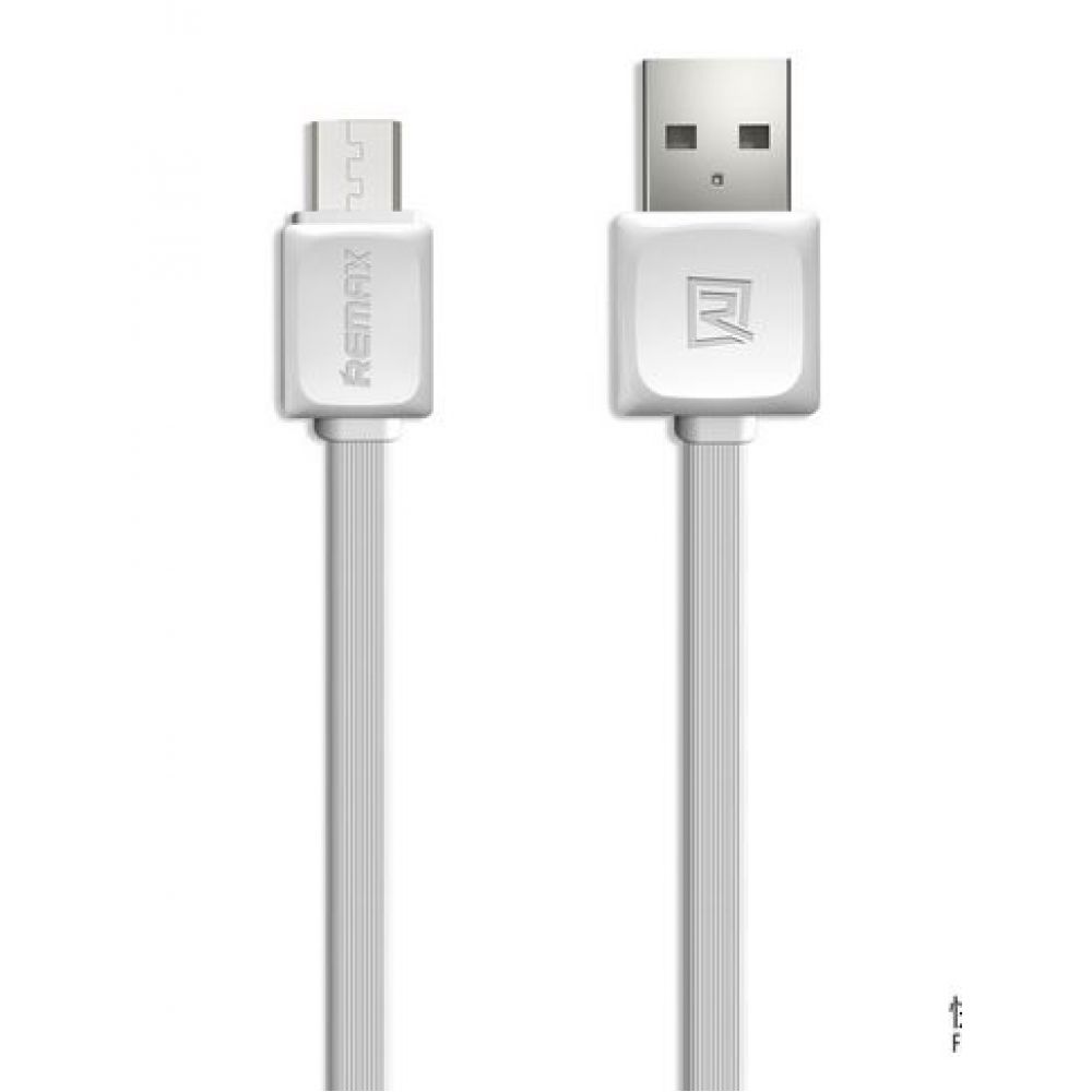 Remax, 1m,Data cable micro USB, White - 14359