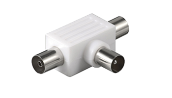 2 way distributor (RF), 2x coaxjack/coax plug
