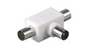 2 way distributor (RF), 2x coaxjack/coax plug