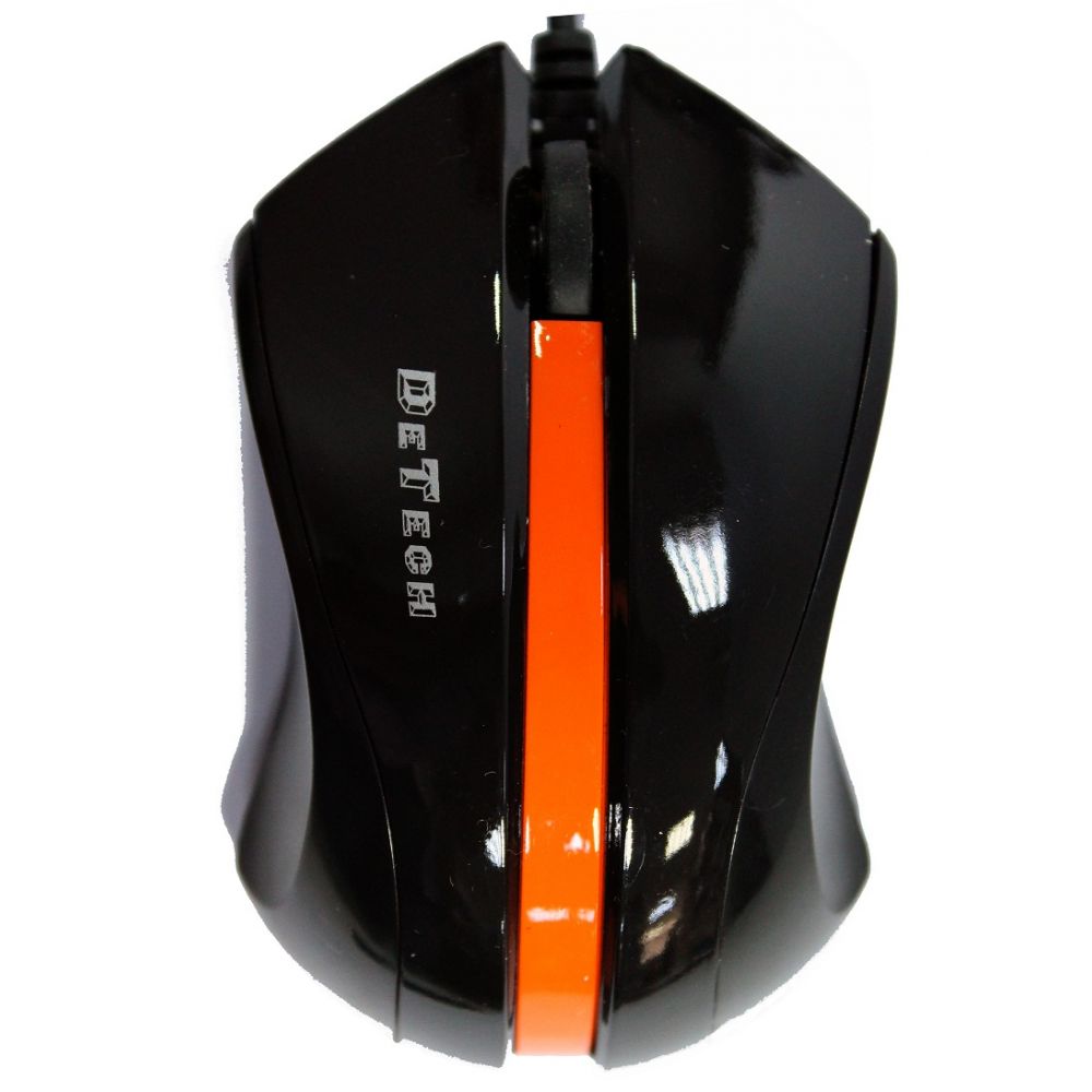 DeTech Mouse Optical 6D Wired, Black - 904 