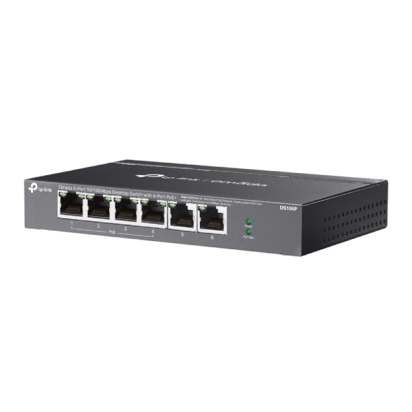 TP-Link DS106P Omada 6-Port Gigabit Desktop PoE+ Switch