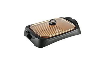 Electric Teppanyaki Grill Elekom EK-13GM, 1800 W, With lid, Non-stick copper plate