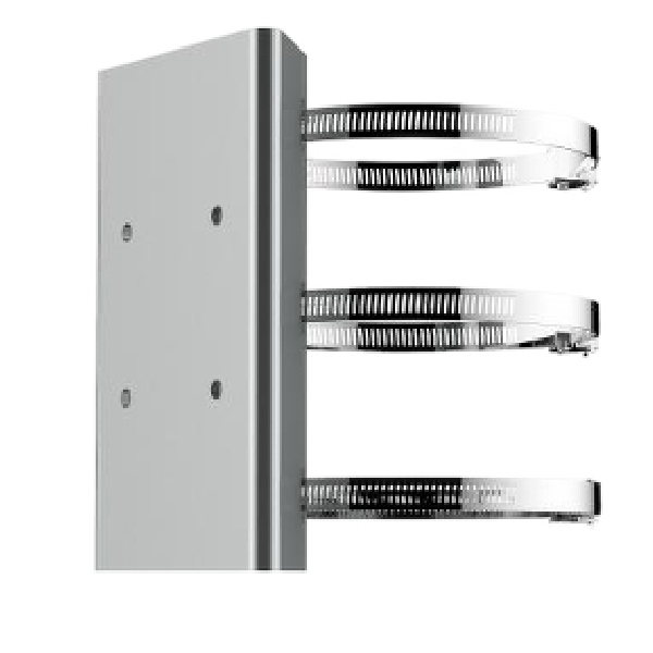 Hikvision DS-1673ZJ-P Horizontal Pole Mount Bracket, Stainless Steel, Outdoor, for PTZ &amp; PanoVu 
