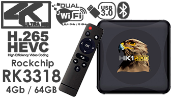 HK1 R1 mini Rockchip RK3318 4GB RAM 64GB ROM 2.4G 5G WiFi BT4.0 Android 10.0 4K VP9 H.265 HDR10 HLG