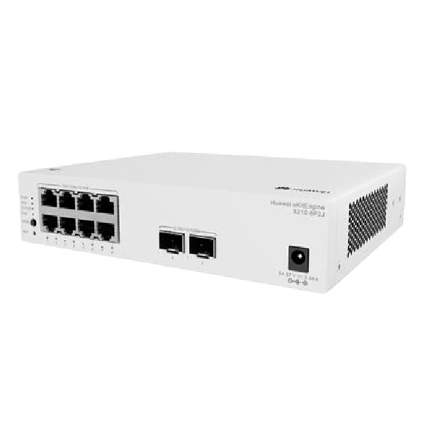 Huawei S210-8P2J eKitEngine 8-Port Gigabit PoE+ Smart Managed Switch, 2× 2.5G SFP, 128W PoE Budget, 
