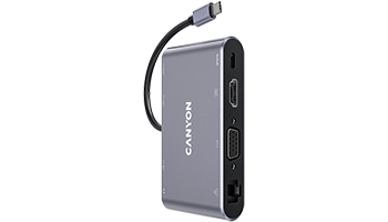 CANYON CNS-TDS14 DS-14 8 in 1 USB C hub Dark grey
