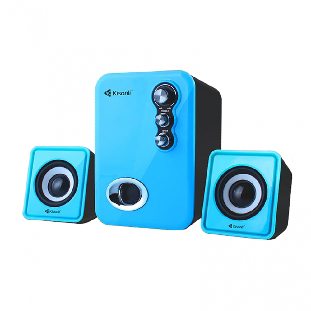 Kisonli U-2100 Speakers, 5W+3W*2, USB, Different colors - 22058