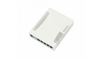 MikroTik Switch RB260GS CSS106-5G-1S, 5xGE, 1xSFP, PoE in, Atheros, SwOS 