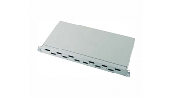 3M  Fiber optic panel SPP3-E-1CD, 12 ports/ 24 fibers, 1U, grey, SC Duplex DE010016538