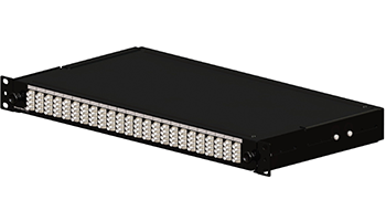 Optical Panel  FPCC1SXMM48DC2 loaded with 24 SC Duplex Multimode adapters - Black