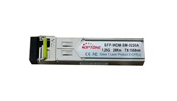 Optone Optical SFP module SFP-WDM-SM-0220A, 1.25G, T1550/R1310nm, LX, 20km, DDM, LC 
