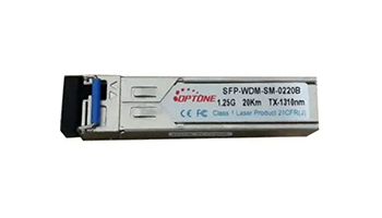 Optone Optical SFP module SFP-WDM-SM-0220B, 1.25G, T1310/R1550nm, LX, 20km, DDM, LC 