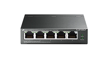 TP-LINK Switch TL-SF1005LP, v.4 5-port 10/100M, 4 x PoE, unmanaged, metal