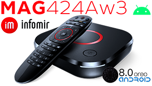 MAG424Aw3 ANDROID UHD set-top box with 4K support WiFi