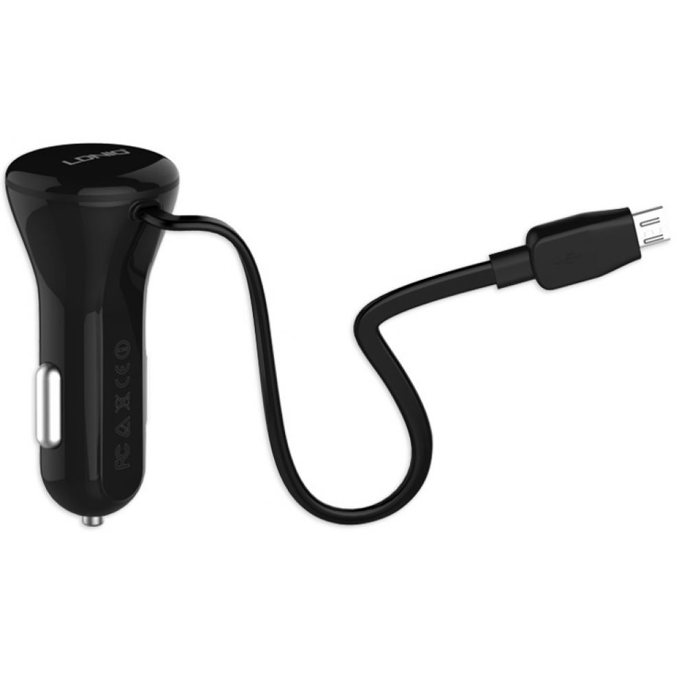 LDNIO DL-C26 5V 2.1A 12-24V,Car charger Universal,1 x USB, with Micro USB cable-14238