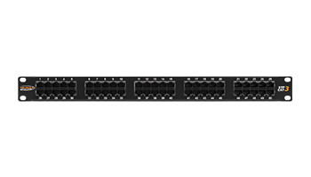 NIKOMAX NMC-RP50UC3-1U-BK Telephone patch panel, 50 ports, 19 ", 1U, category 3