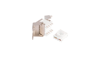 NIKOMAX NMC-KJSE2-ET-MT Essential Series keystone jack , Shielded, Toolless, 180 degrees, Category 6