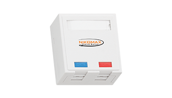 NIKOMAX NMC-MB2P-ST-WT Surface mount box, 2 ports