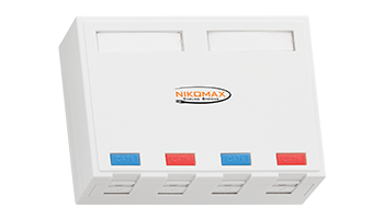 NIKOMAX NMC-MB4P-ST-WT Surface mount box, 4 ports