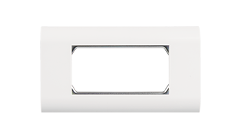 NIKOMAX NMC-PL2PM-WT Wall-mounted faceplate for 2 inset, Mosaic, 45x45 mm