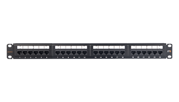 NIKOMAX NMC-RP24UE2-ES-1U-BK Unshielded patch panels, 24 ports, 19 ", 1U, Category 6