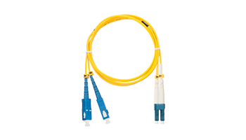 NIKOMAX NMF-PC2S2C2-SCU-LCU-001 Fiber Optic Patch Cord, SM 9/125, SC/UPC-LC/UPC, LSZH, Duplex