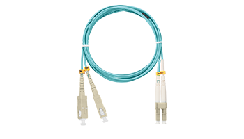 NIKOMAX NMF-PC2M3C2-SCU-LCU-002 Fiber Optic Patch Cord, MM 50/125 OM3, SC/UPC-LC/UPC, LSZH, Duplex