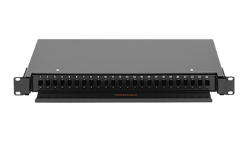 NIKOMAX NMF-RP24SC-TS-P-1U-BK Fiber Distribution Unit 19', 1U, for 24 Simplex SC adapters or 48 Simp