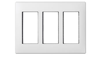 SIMON 51010103-030 Flush-mount wall frame and frame holders for 3 double elements white Simon 500 Ci