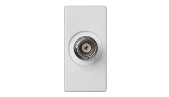 SIMON K102D/9 BNC connector 75 Ohms female with trim plate white Simon K45