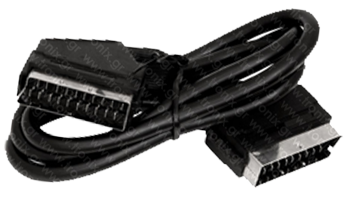 DeTech, SCART - SCART, Cable 1.0m, Black - 18021