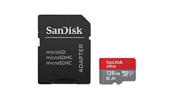 SANDISK SDSQUNR-128G-GN3MA Ultra Light 128GB microSDHC + SD Adapter