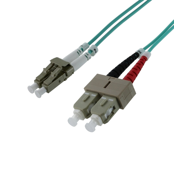 SeaMAX MM-PC-LC/SC-0.5-D-OM3, Optical cable, 0.5m, duplex, 2.0mm, LSZH