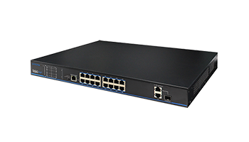 UTEPO UTP3218TS-PSB 16-Port 10/100Mbps PoE+ 2-Port Gigabit RJ-45(1-Port SFP Combo) Ethernet Switch