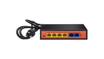 WI-TEK WI-PS205H V2 6-Port 48V 100Mbps economical PoE Switch with 4-Port PoE