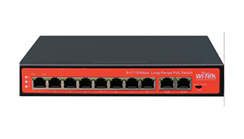 WI-TEK WI-PS210H 10 PORTS, POE+ (8+2) FAST ETHERNET SWITCH