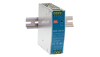 MW NDR-120-48 AC-DC Single output Industrial DIN rail power supply Output 48Vdc at 2.5A metal case