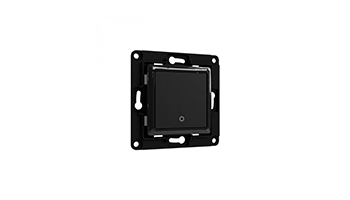 Shelly Wall Switch 1 - Black Black Wall Switch for Smart Relays