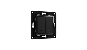 Shelly Wall Switch 2 - Black Black Wall Switch for Smart Relays