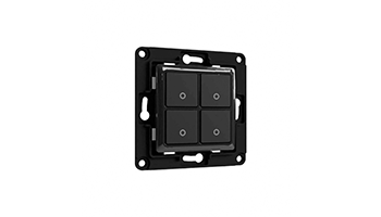 Shelly Wall Switch 4 - Black Black Wall Switch for Smart Relays
