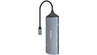CANYON CNS-TDS15 8 in 1 hub, with 1*HDMI,1*Gigabit Ethernet,1*USB C female:PD3.0 support Dark