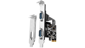 AXAGON PCEA-S2N PCI-Express card with two 250 kbps serial ports. ASIX AX99100. Standard & Low Profil