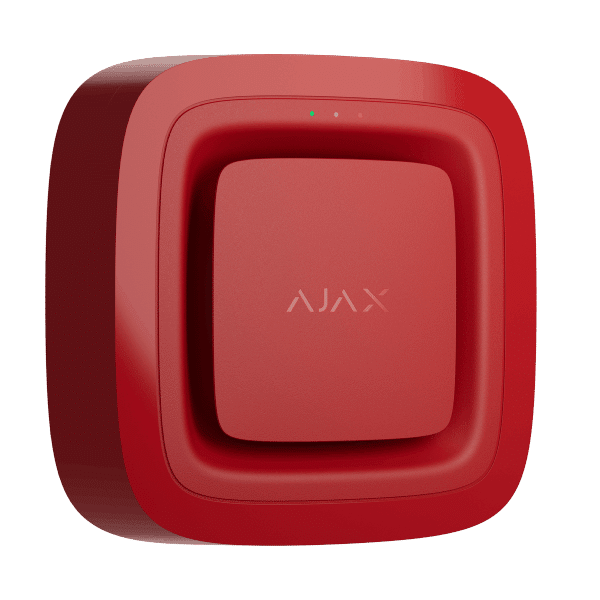 Ajax 118604.278.RD1 EN54 FireProtect Sounder Jeweller Wireless Fire Alarm Sounder Red