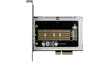 AXAGON PCEM2-NC PCI-E 3.0 4x - M.2 SSD NVMe, up to 80mm SSD + passive cooler