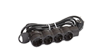Legrand Standard 695028 Splitter 4 x 2P+E with cable 3 m Black 3414970832429