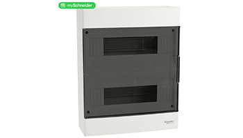 SCHNEIDER ELECTRIC EZ9EUC212 Easy 9 OHM 2X12M switchboard, smoked door with N/PE rail