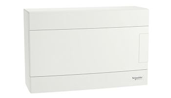 SCHNEIDER ELECTRIC EZ9EUD112 Easy 9 OHM 1X12M switchboard, white door with N/PE rail