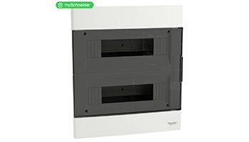 SCHNEIDER ELECTRIC EZ9EUA212 Board Easy 9 CM 2X12M, smoked door with N/PE rail