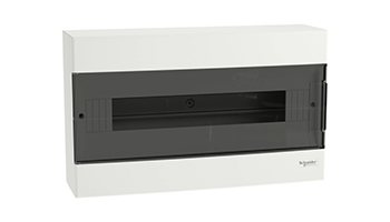 SCHNEIDER ELECTRIC EZ9EUC118 Easy 9 OHM 1X18M switchboard, smoked door with N/PE rail