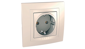 SCHNEIDER ELECTRIC MGU10.036.25D Unica Basic Contact chukko Ivory assembled with frame